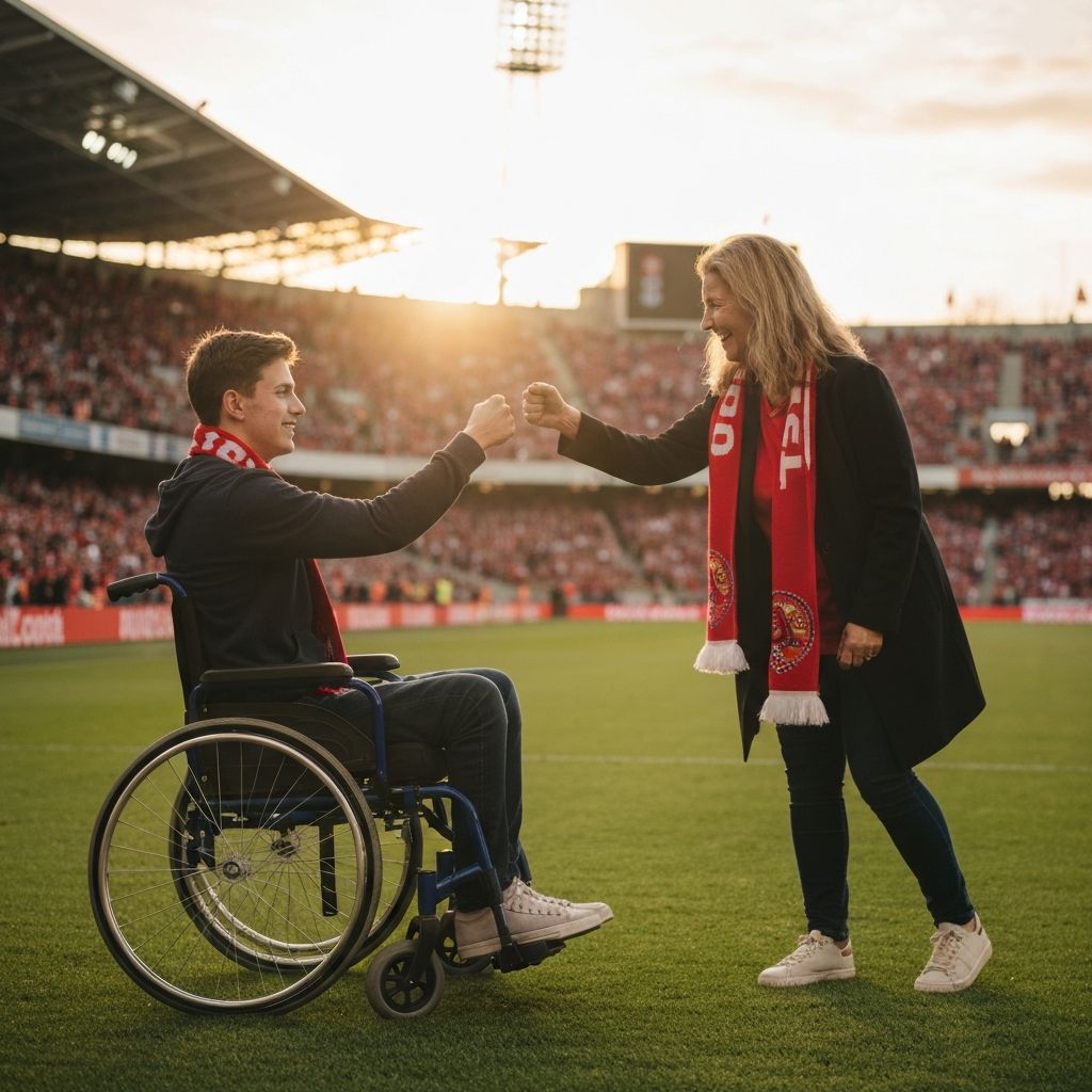 Zwei Eiserne GURUS Mitglieder feiern gemeinsam im Stadion